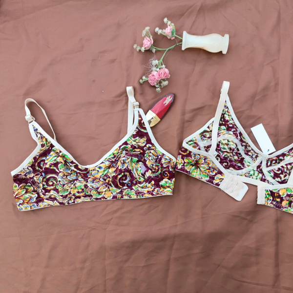 Printed Basic Soft Net Bra