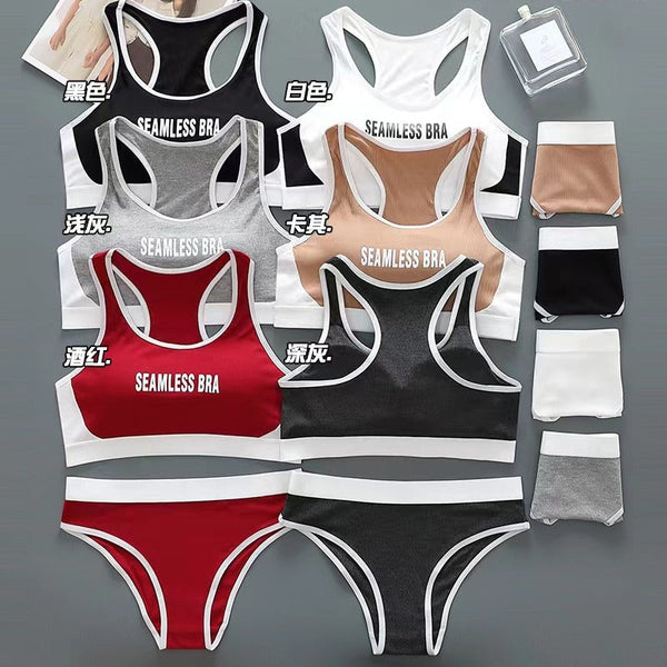 Daily Wear Seamless Written Bra & Panty Set