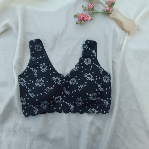 Floral Design Seamless Daily Wear Light Padded Bra