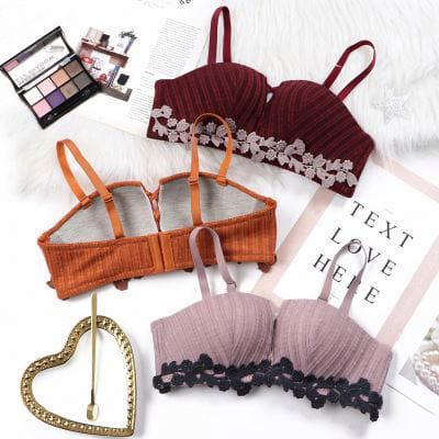 Lower Lace Half Cup Soft Medium  Padded Bra ( Only Bra )