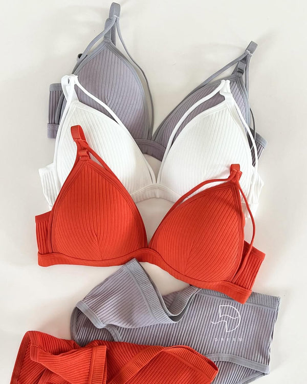 Smooth Cotton Double String Daily Wear Bra & Panty Set
