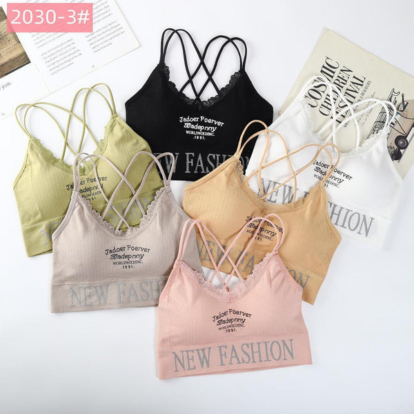 New Fashion Written Double Stripped Bralette
