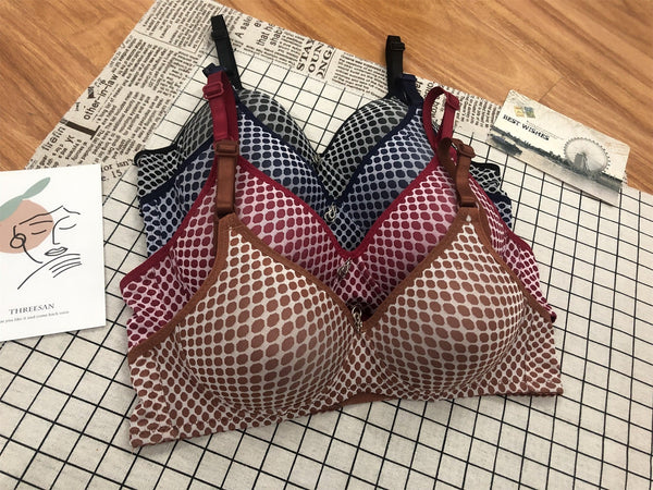 Dotted Very Light Padded Deep Cup Bra